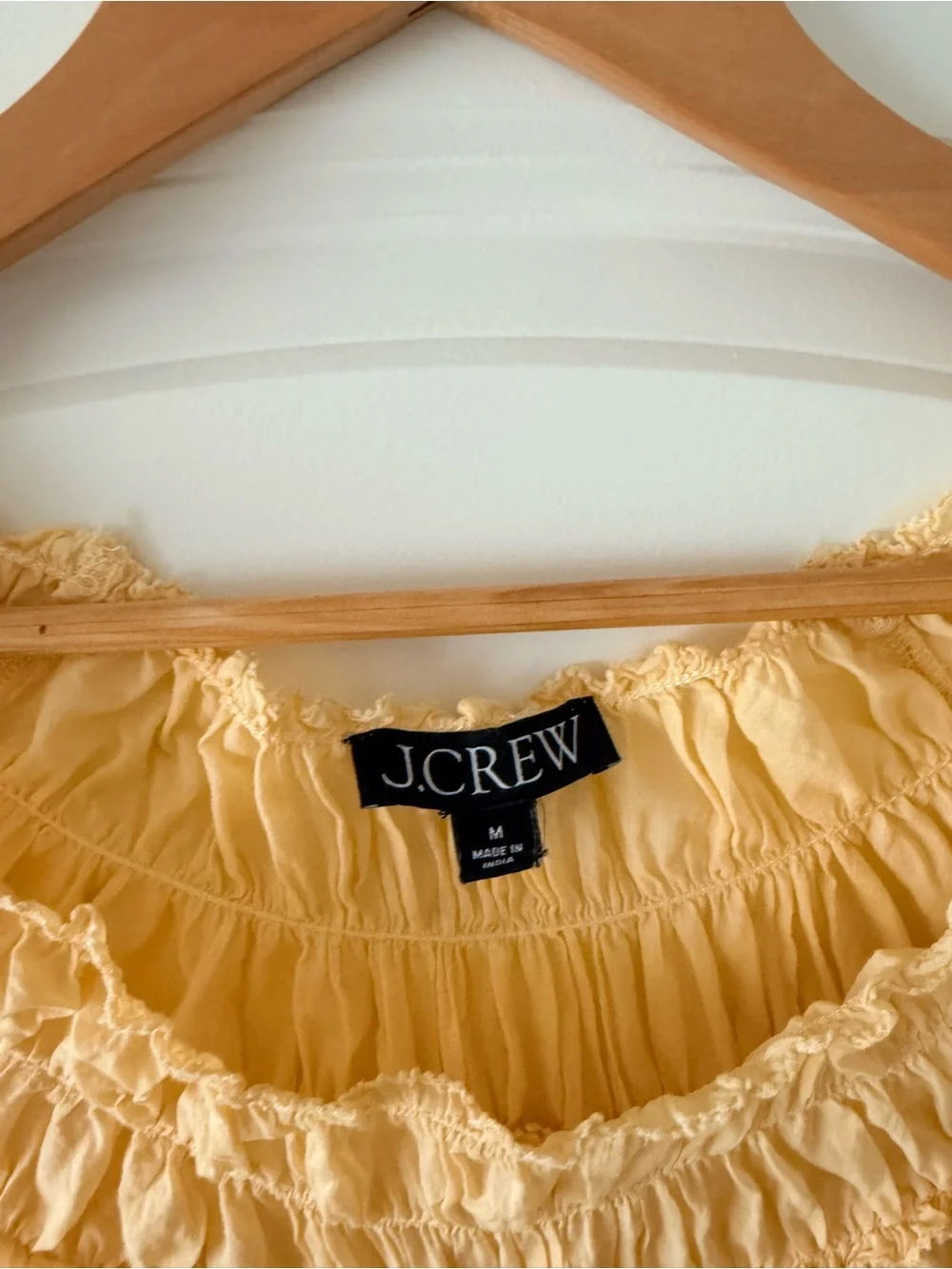 J. Crew Pale Yellow Ruffled Sleeveless Camisole